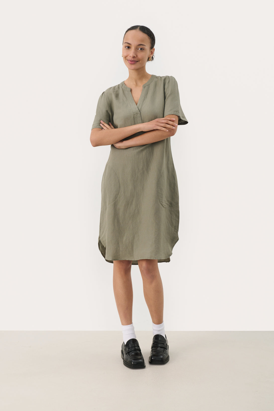 Aminase Dress - Vetiver